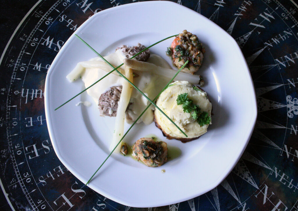 Cabillaud à la crème d'asperges